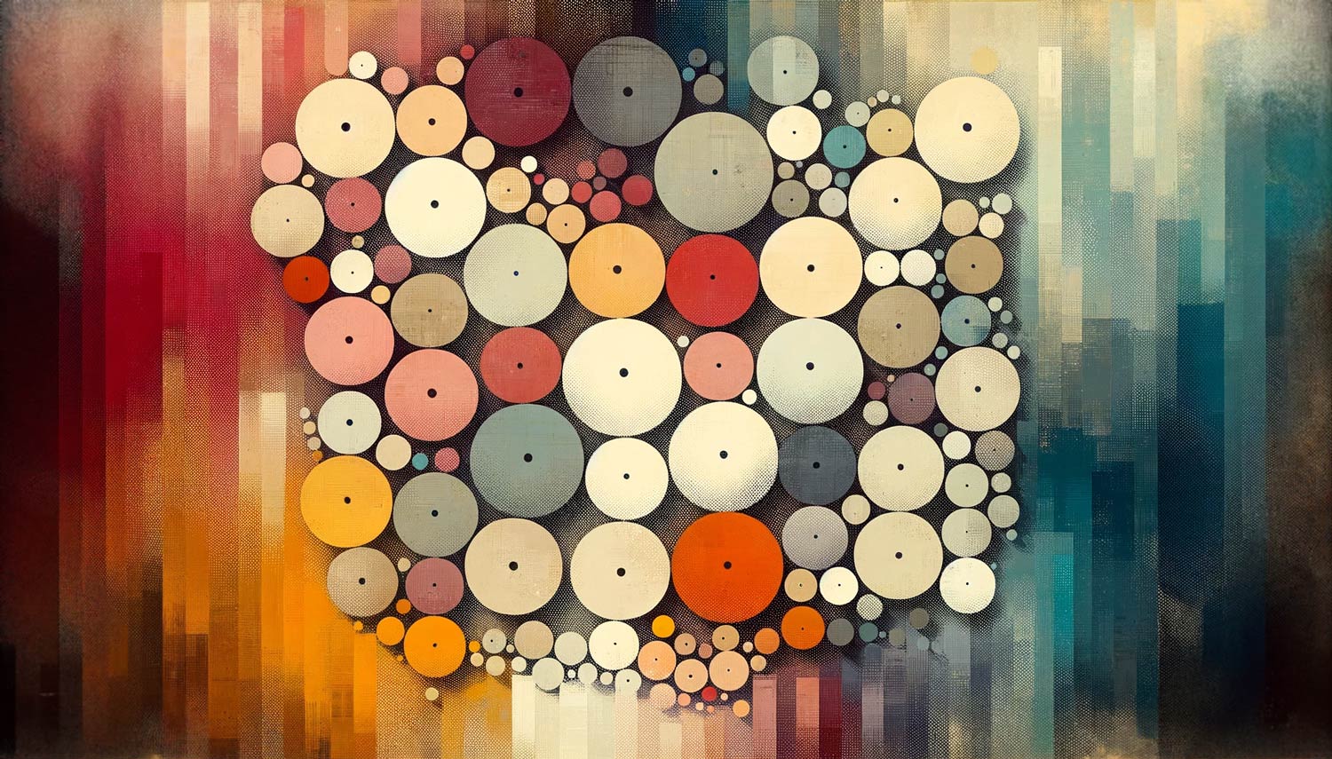 abstract circles paint design